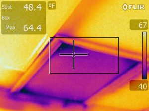 thermal imaging of air leaks