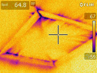 thermal imaging of an attic access panel