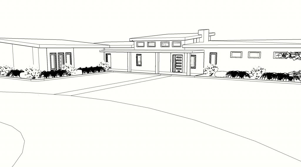 modern house coloring page