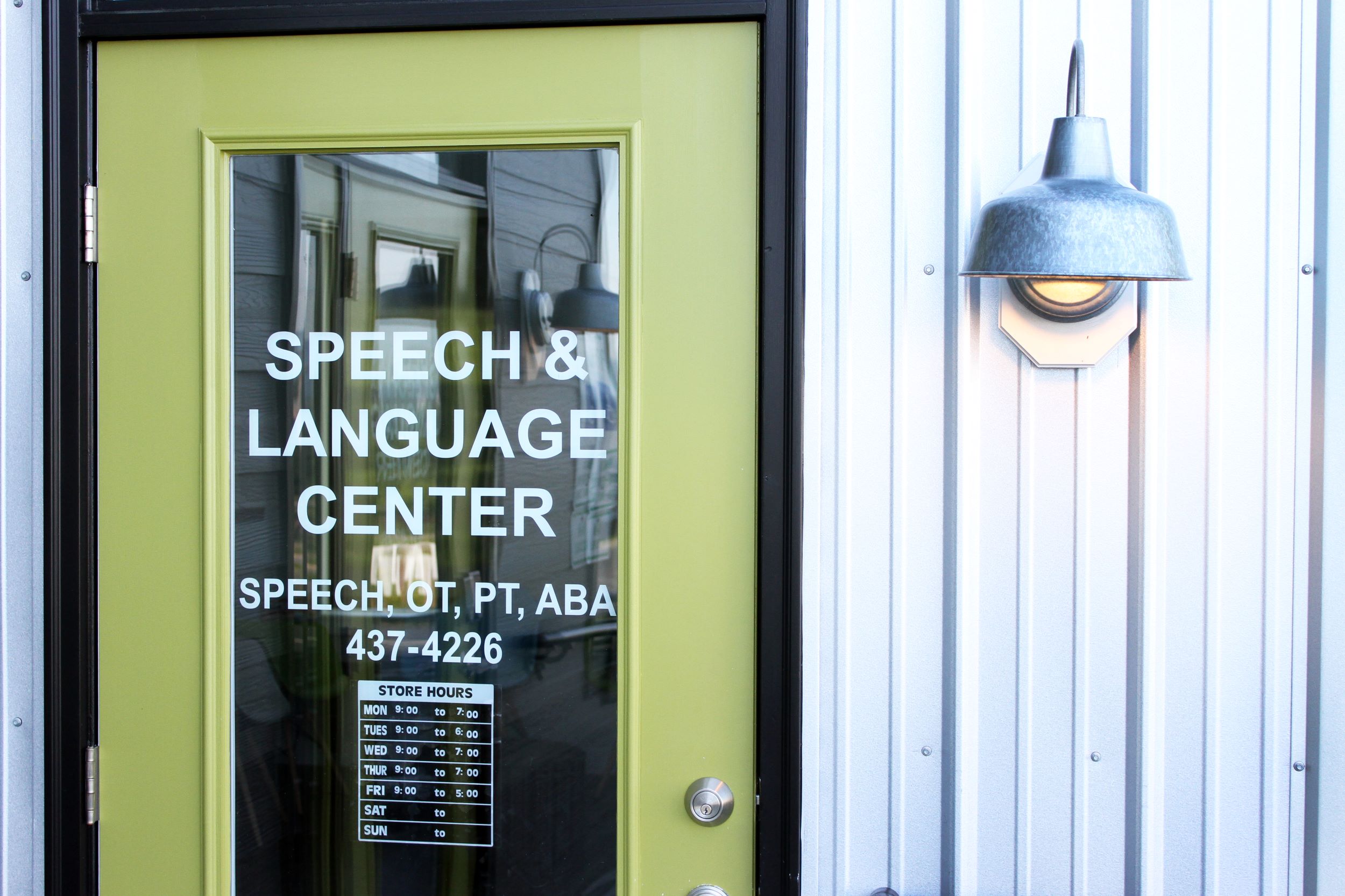 Speech and Language Center front door