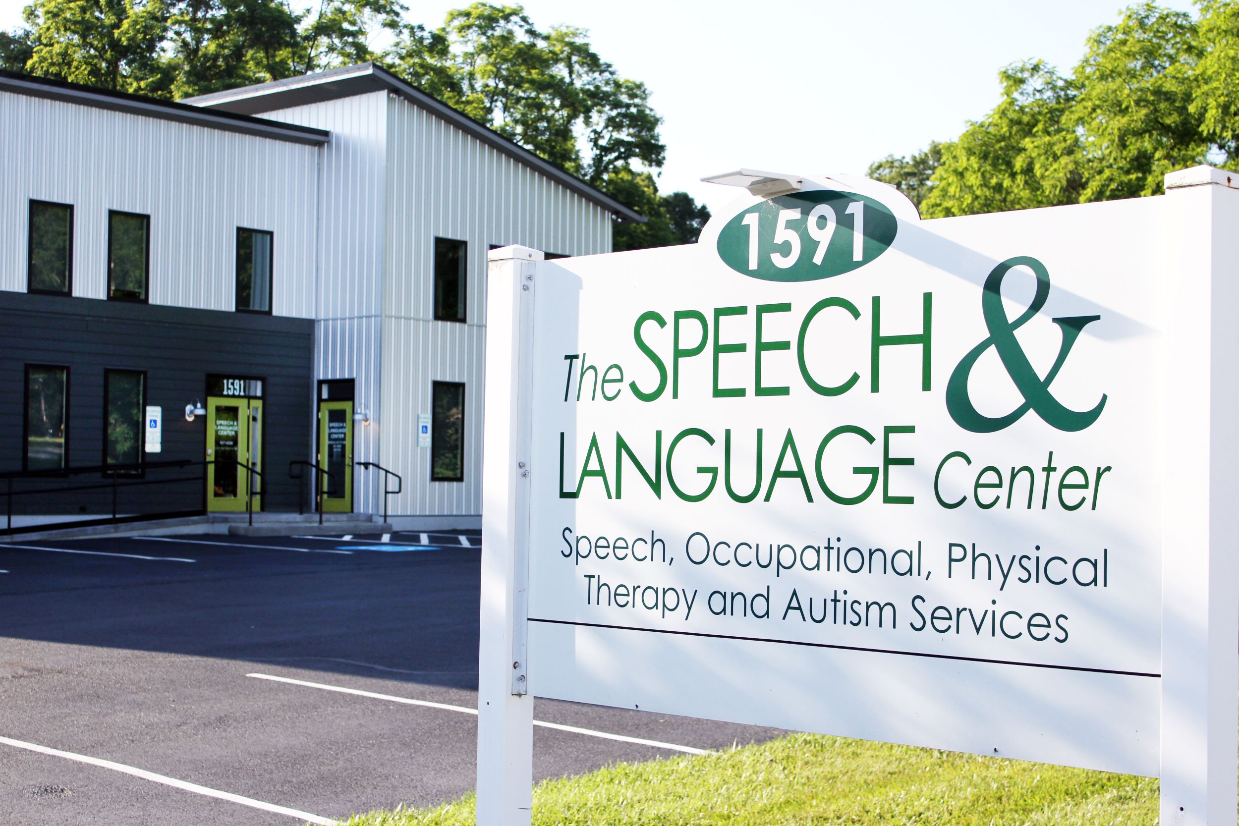 Speech and Language Center property sign