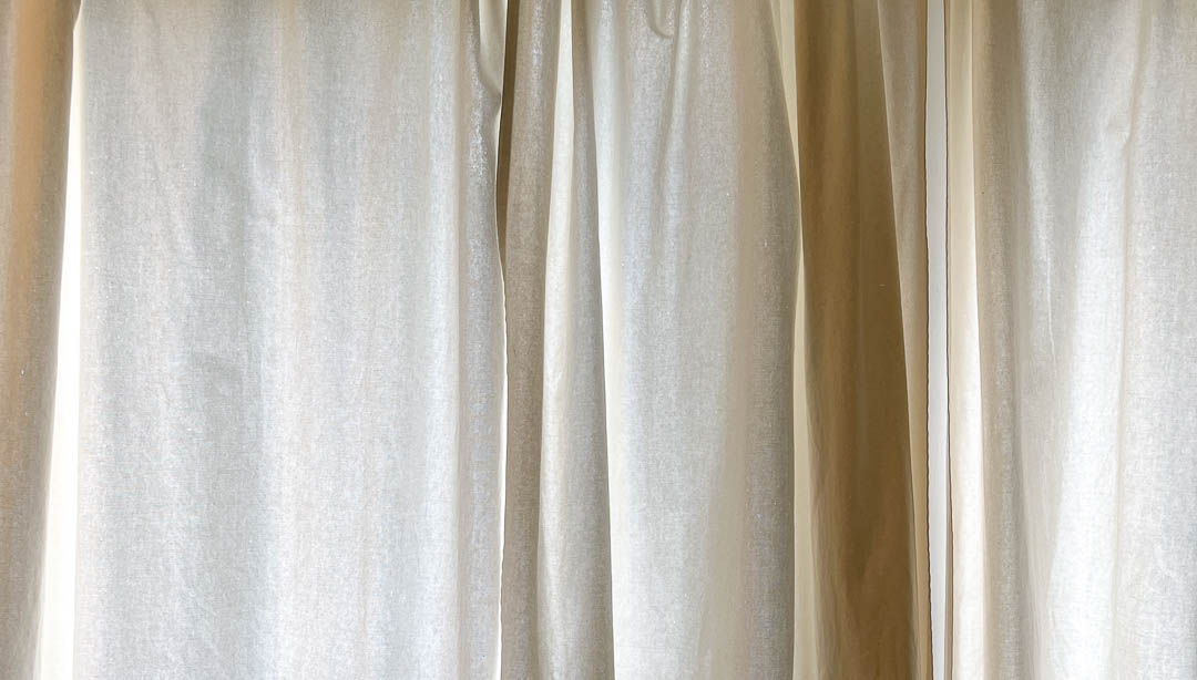 off-white curtain fabric