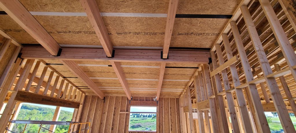 vaulted ceilings under construction