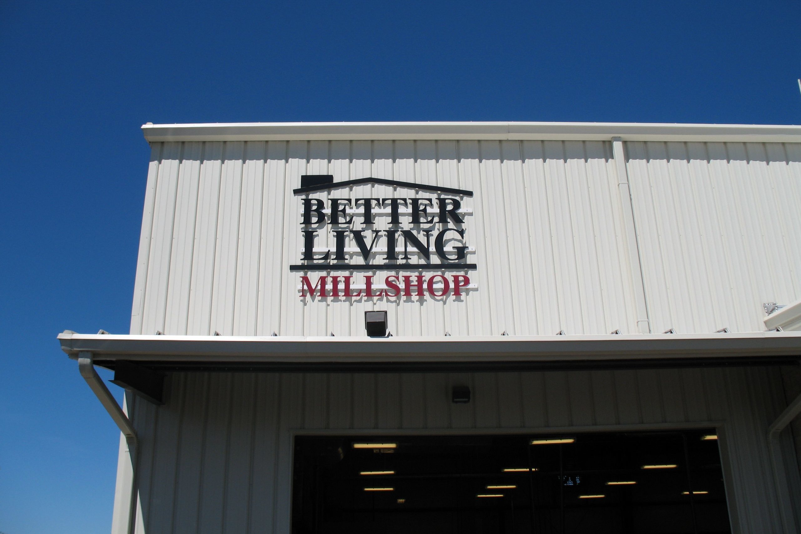 Better Living Mill Shop exterior sign
