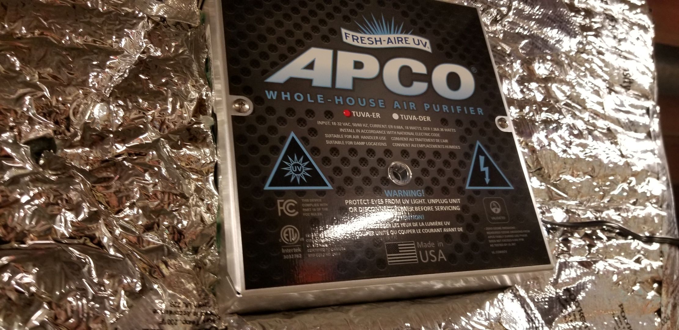APCO Whole-House Air Purifier.