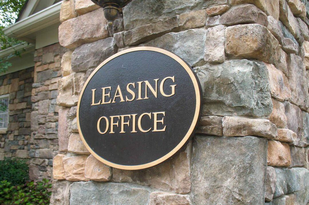 Stone Creek Village leasing office sign