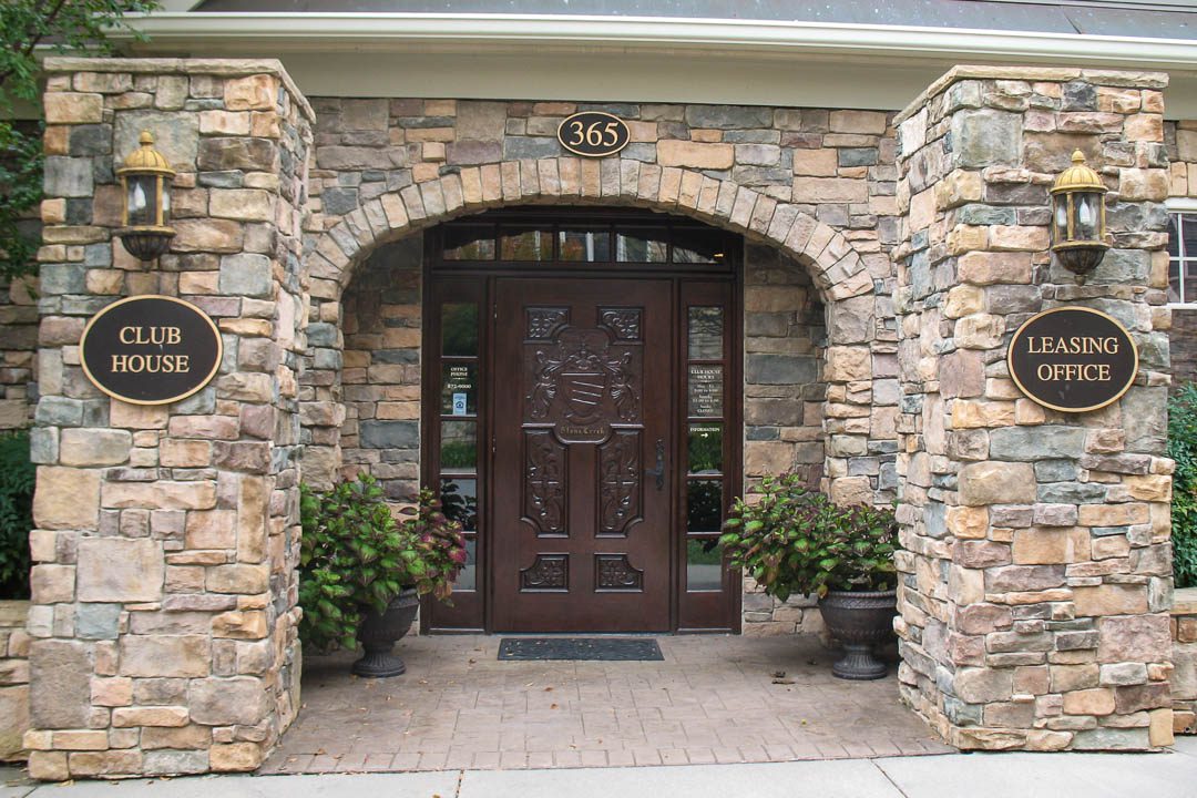 Stone Creek Village clubhouse front door