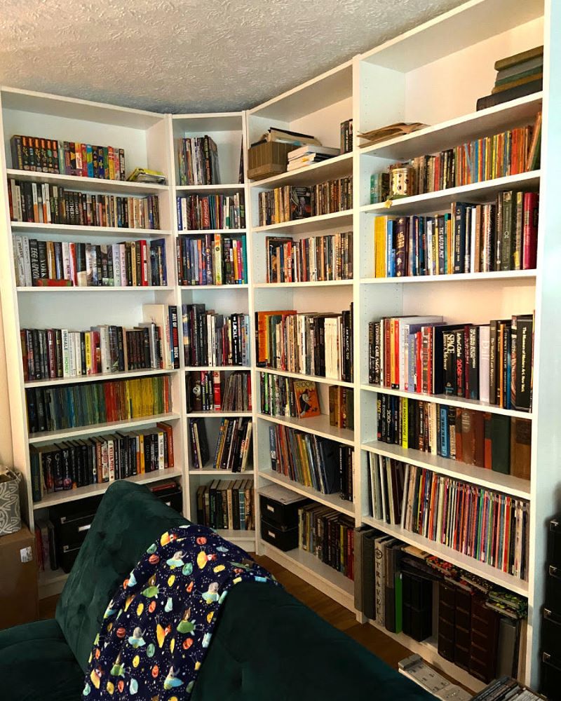 Adrienne's Books on bookshelf.